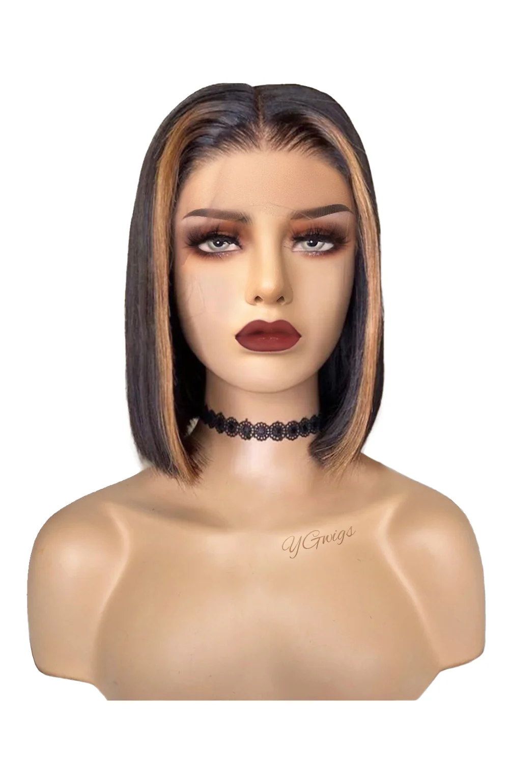 13x6 Highlight #27 Color Short Lace Front Wigs - Image 4