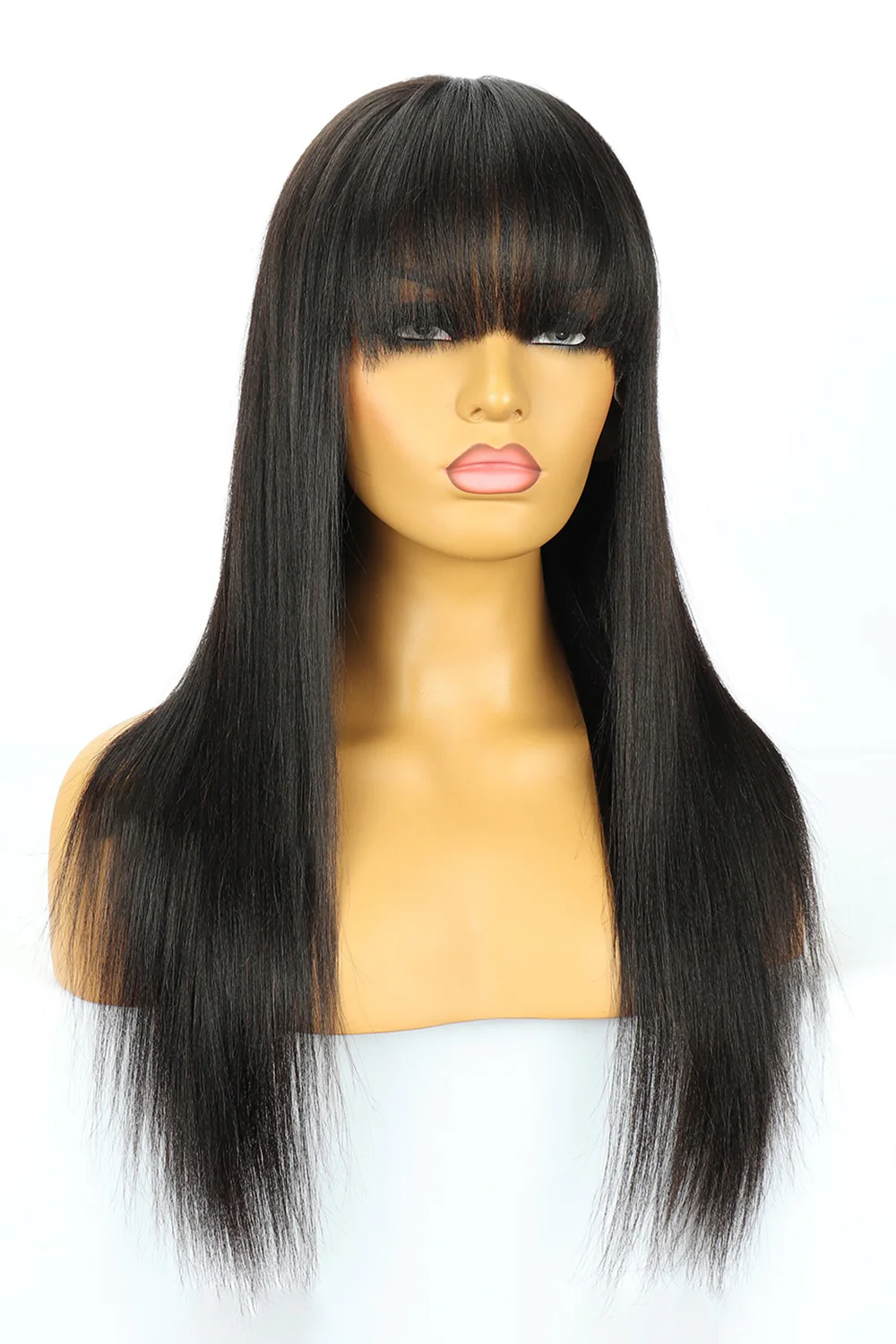 360 Lace Straight Wigs with Bangs Human Hair 3602 - Image 5