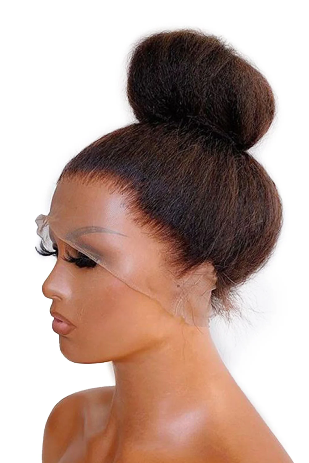 360 Lace Kinky Straight Human Hair Natural Color 3607 - Image 10
