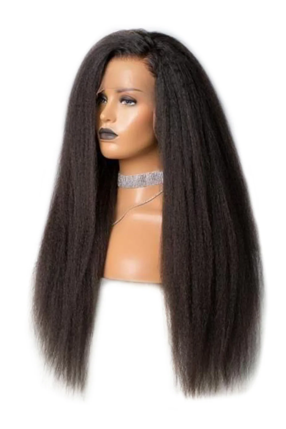 360 Lace Kinky Straight Human Hair Natural Color 3607 - Image 6